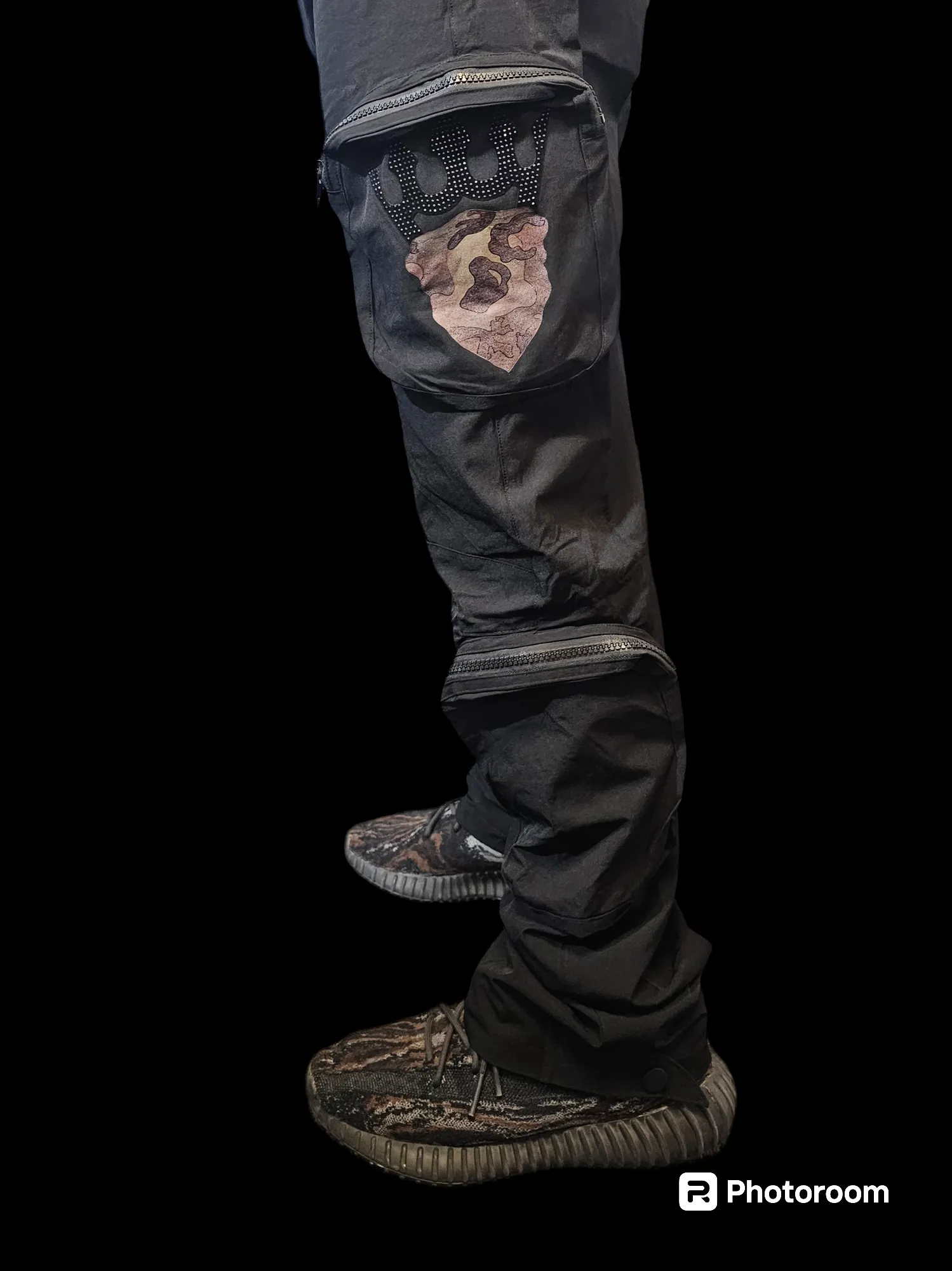 ROKU STUDIO NOTORIOUS NYLON STACKED CARGO PANTS