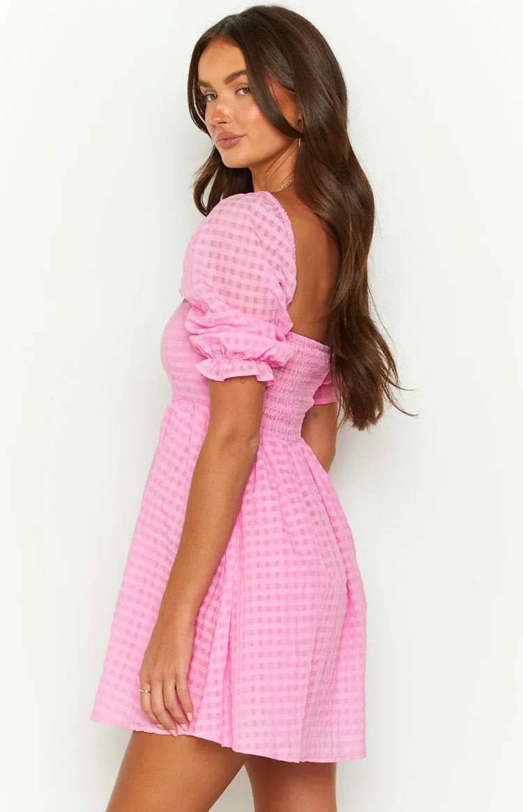 Rubi Pink Babydoll Mini Dress