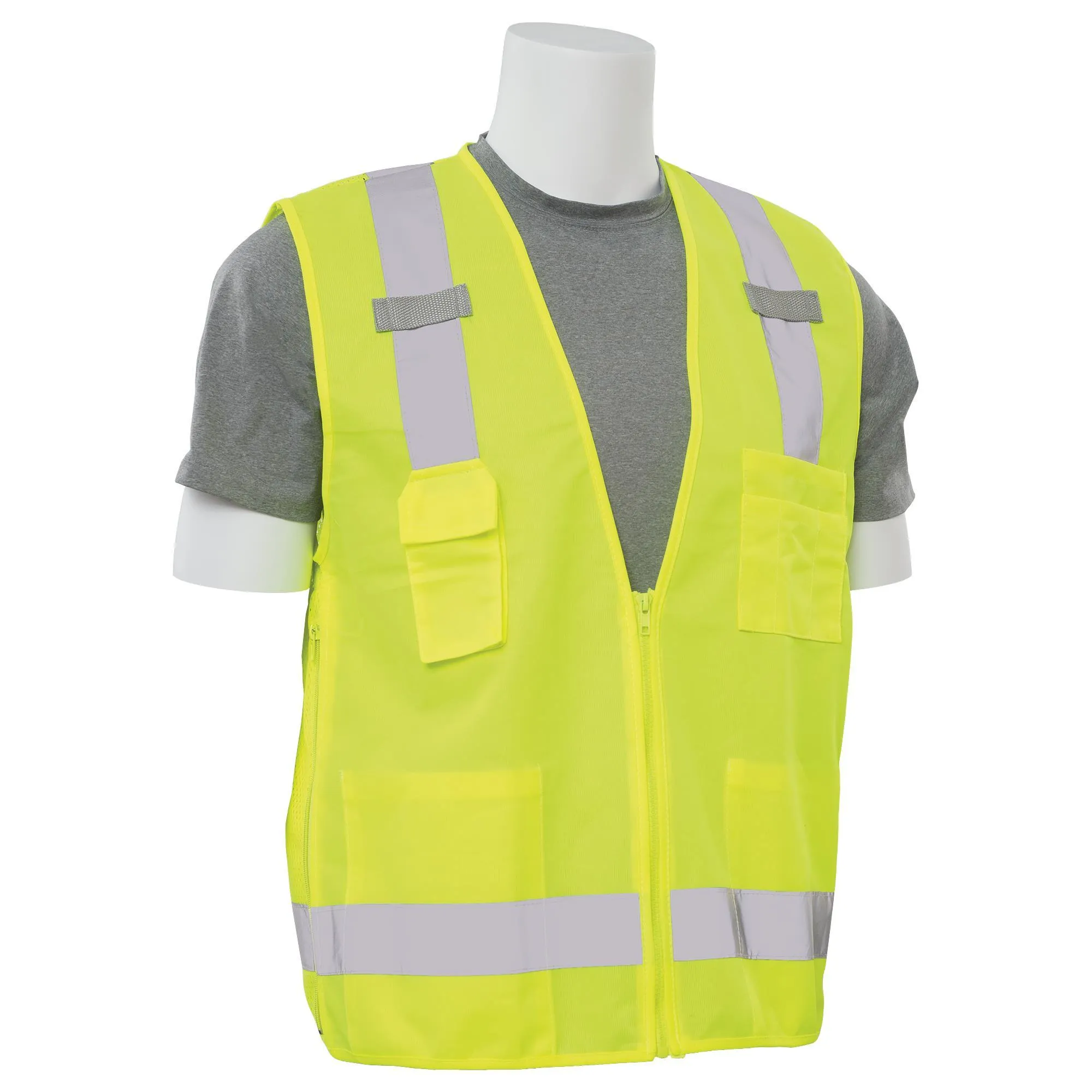 S205 Class 2 Surveyor's Safety Vest with Tablet Pocket 1PC