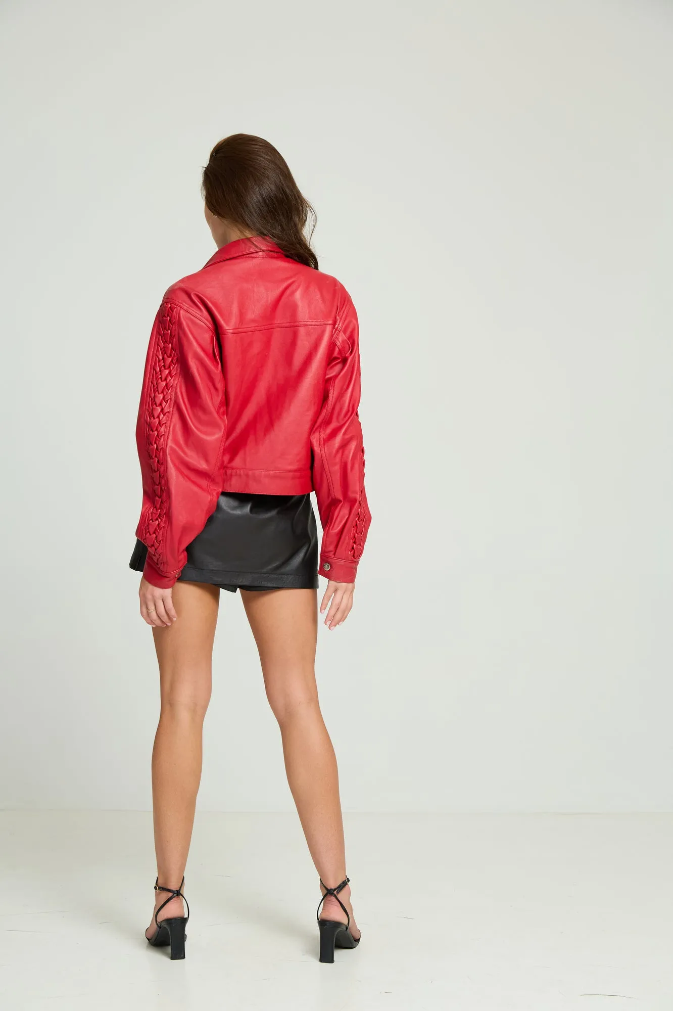 Smocking Leather Jacket