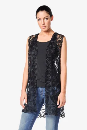 Soulmates C21L Hand Crocheted Silk Long Vest