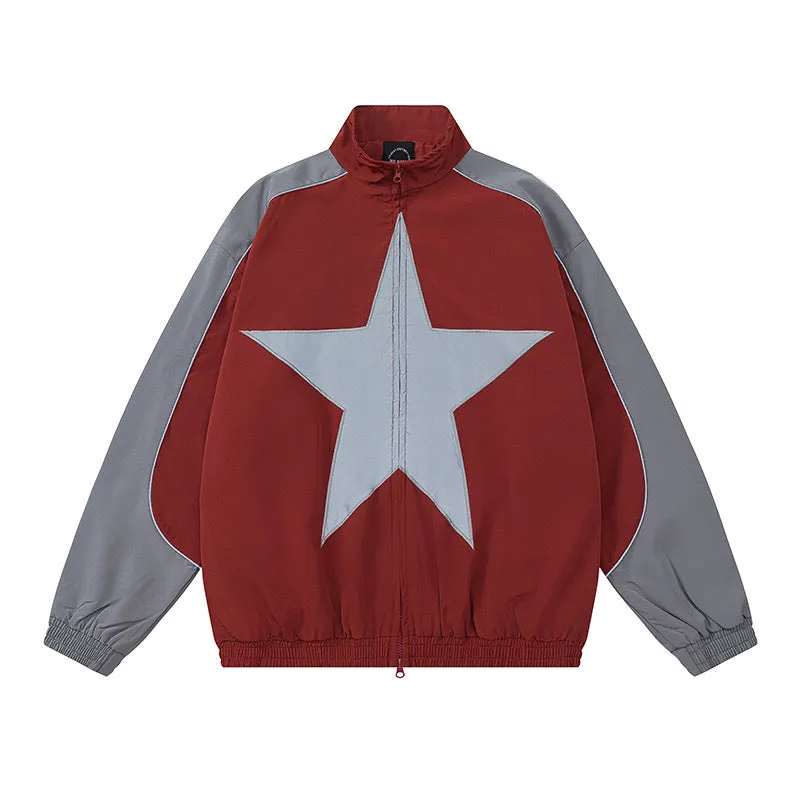 Stellar Split | Oversized Bomber Windbreaker Jacket