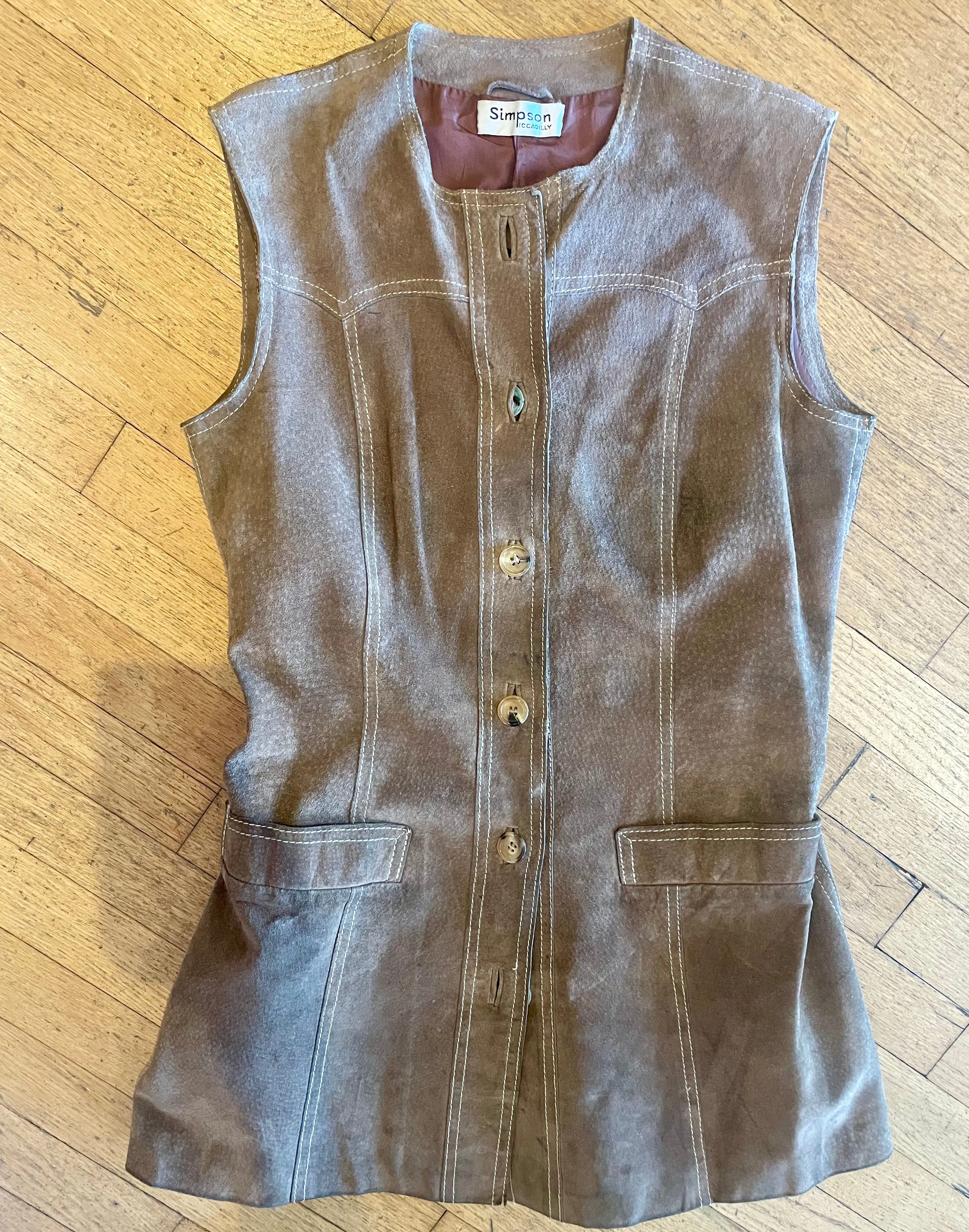 Suede vest