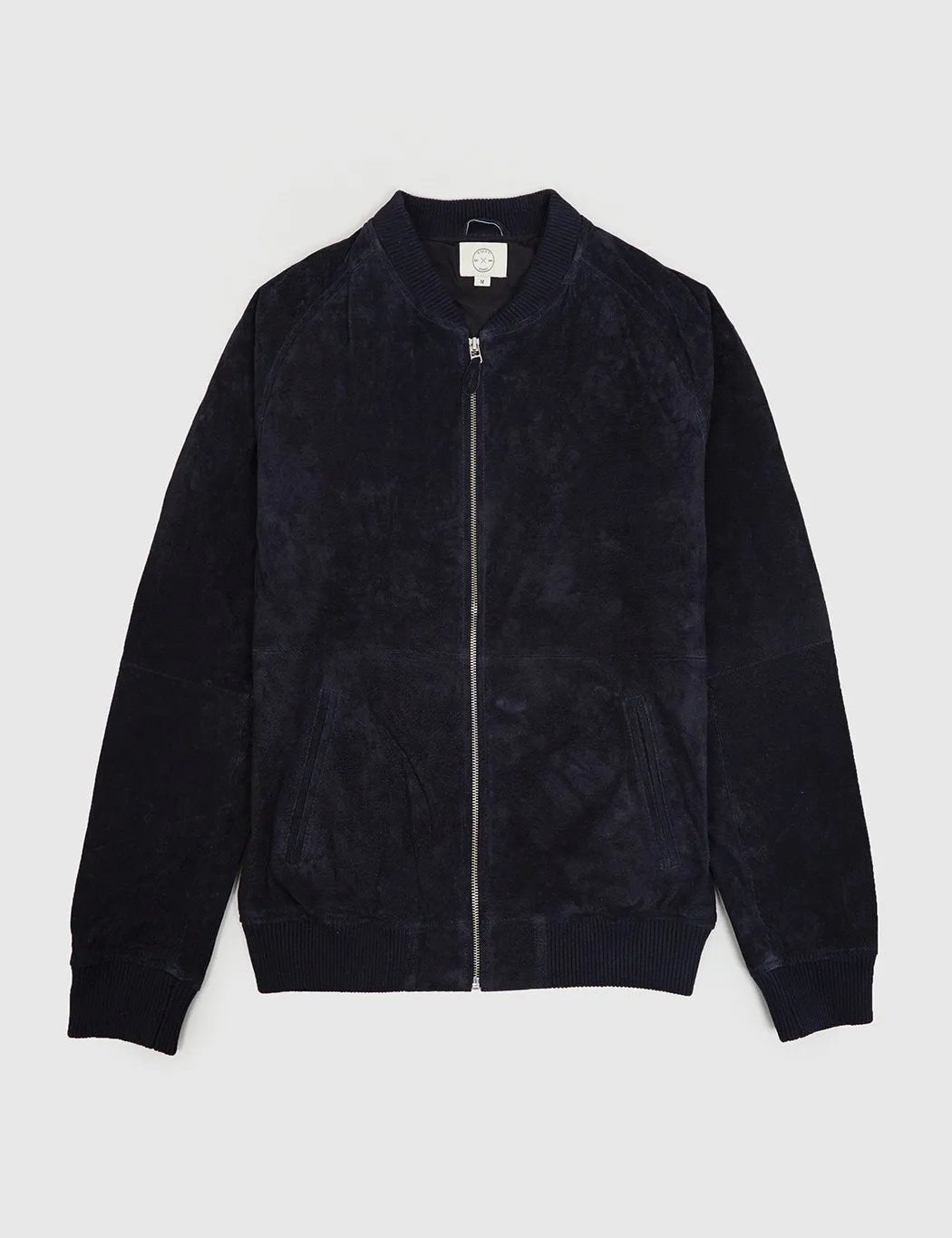 Suit Eleven Suede Bomber Jacket - Dark Navy Blue