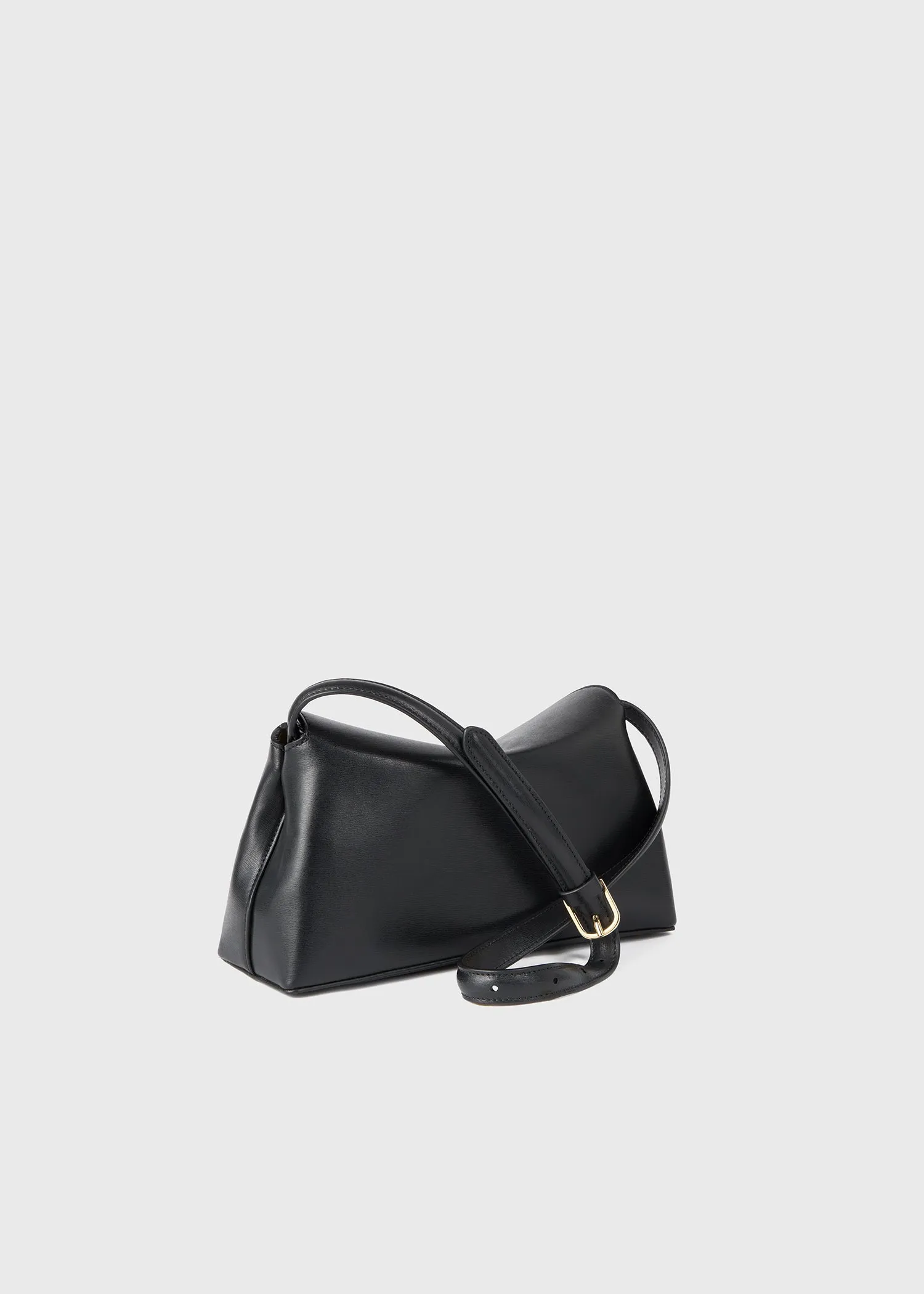 T-Lock leather clutch black