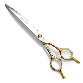 Tauro Pro Line Janita Plungė Stainless Steel Cutting Scissors Double Finger Rest Ergonomic Extremally Sharp For The Right-Handed, Curved