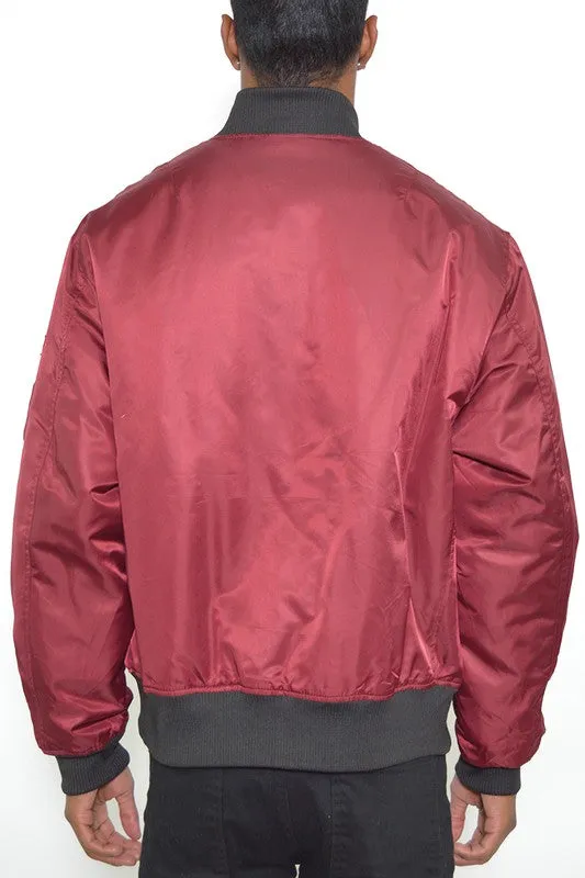 TCF Red Padded Bomber Jacket