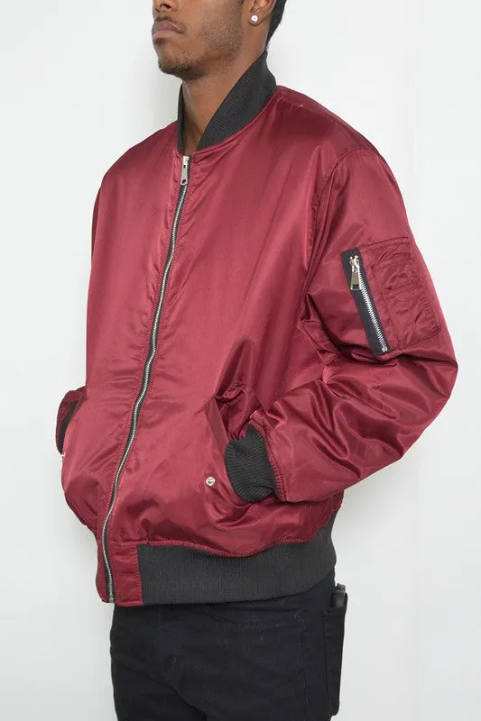 TCF Red Padded Bomber Jacket