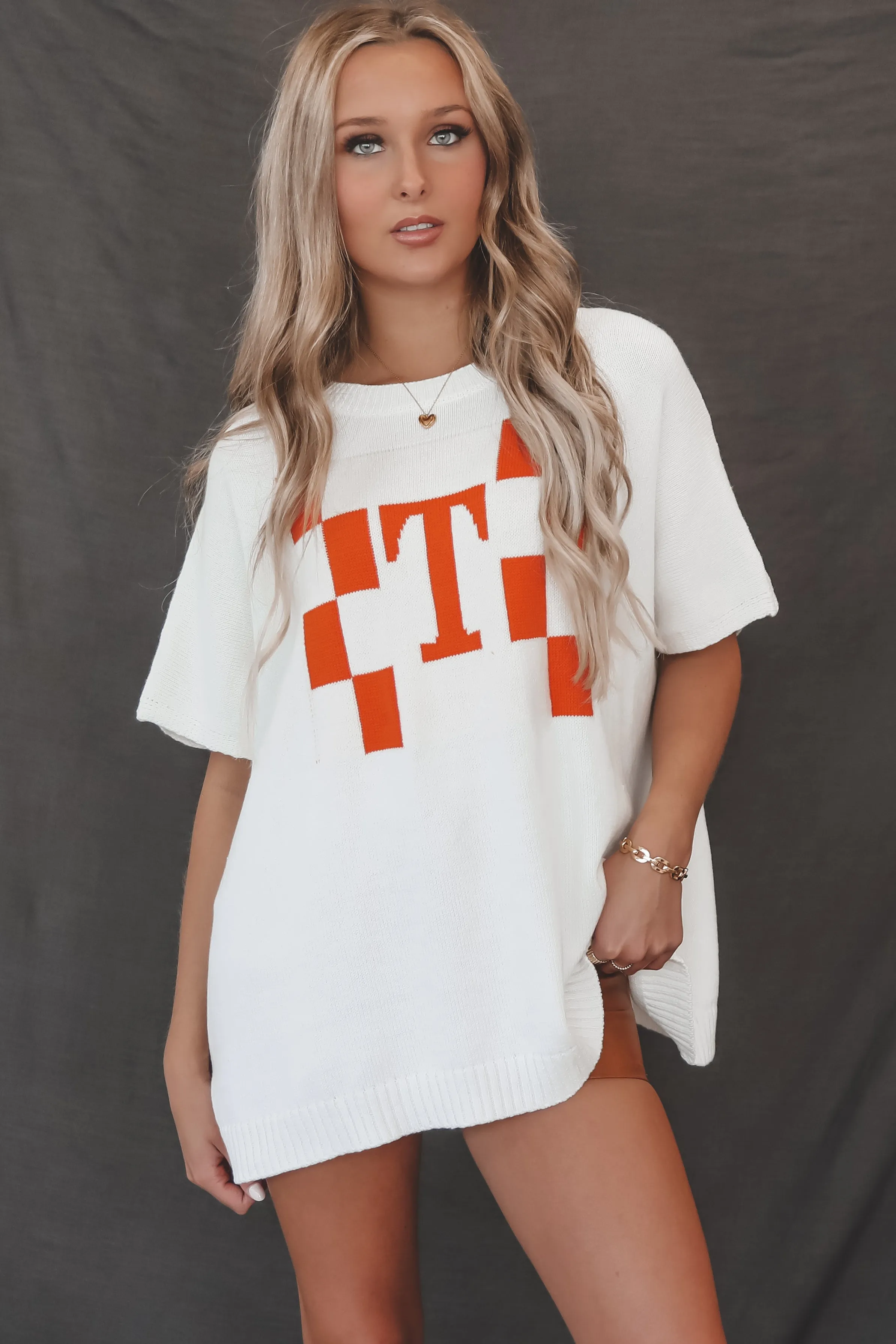 Tennessee Vols Crochet Knit Short Sleeve Top