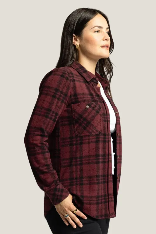 THREAD & SUPPLY:  Burgundy Plaid Lewis Top