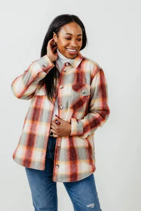 Thread & Supply Chandler Shacket for Women in Multi Red | J7711PTS-SUNSETPLAID