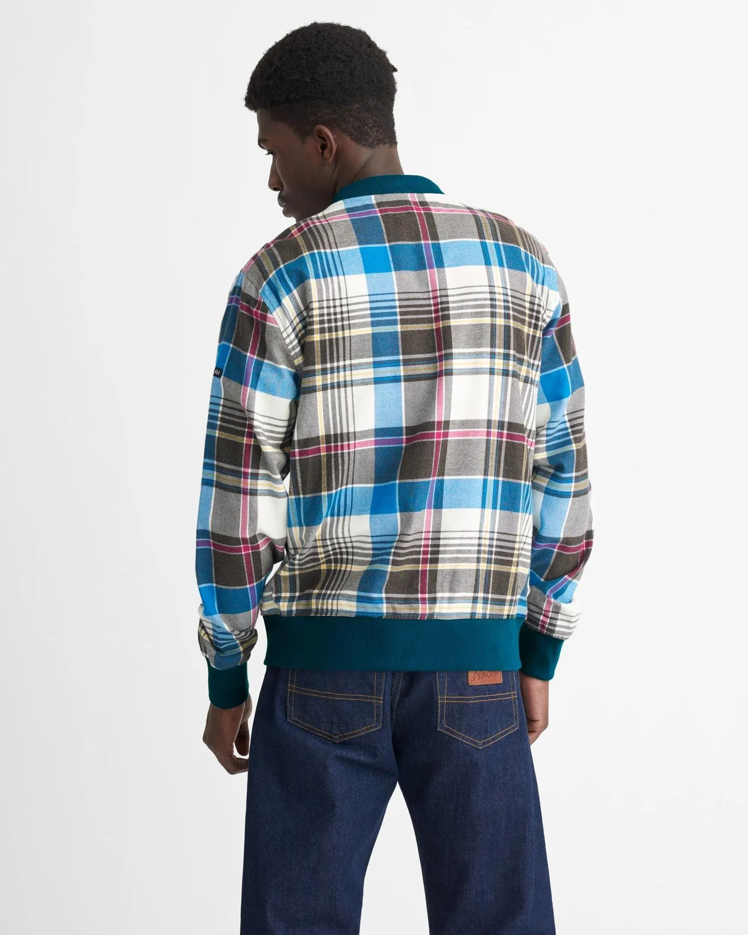 Ultrafine Plaid Bomber