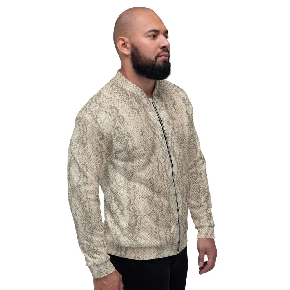 Unisex Bomber Jacket - Snake Print - Men