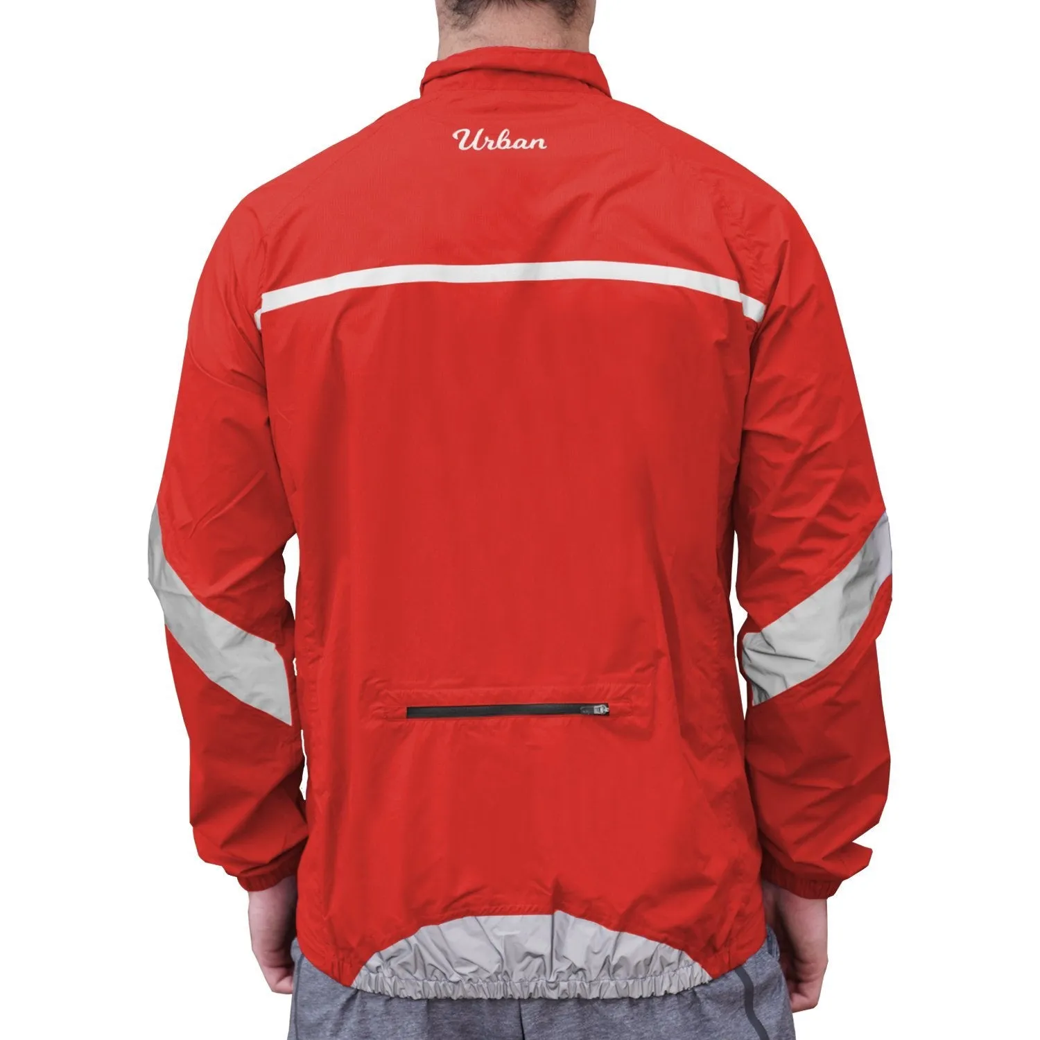 Urban Windproof & Waterproof Commuters Cycling Jacket - Orange