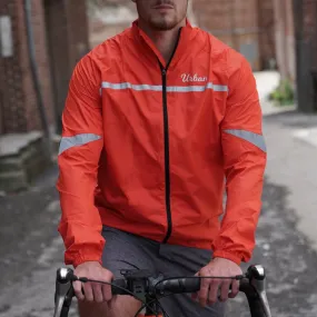 Urban Windproof & Waterproof Commuters Cycling Jacket - Orange