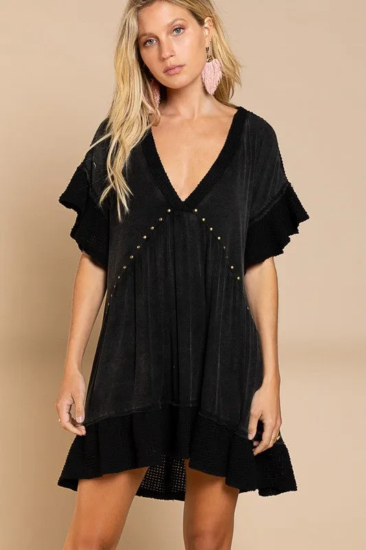 V-Neck Babydoll Dress - POL Preorder