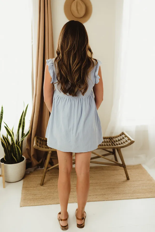 V-Neck Babydoll Dress