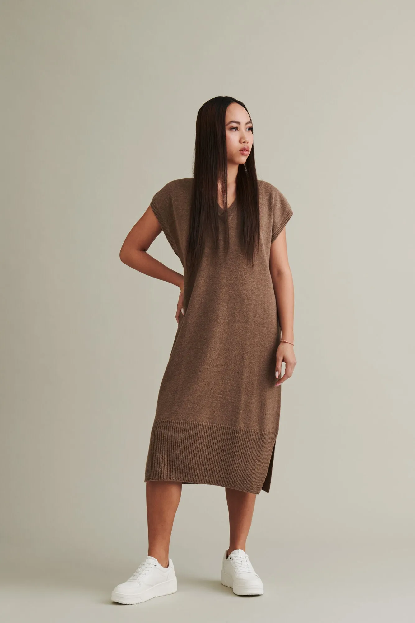 Vänö Merino Wool Dress Brown