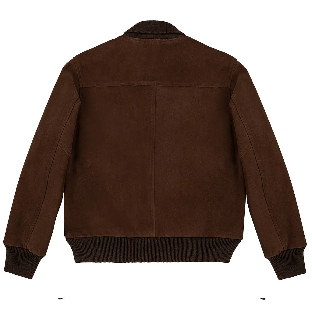 VOYAGEURS BOMBER SUEDE JACKET-HAZELNUT