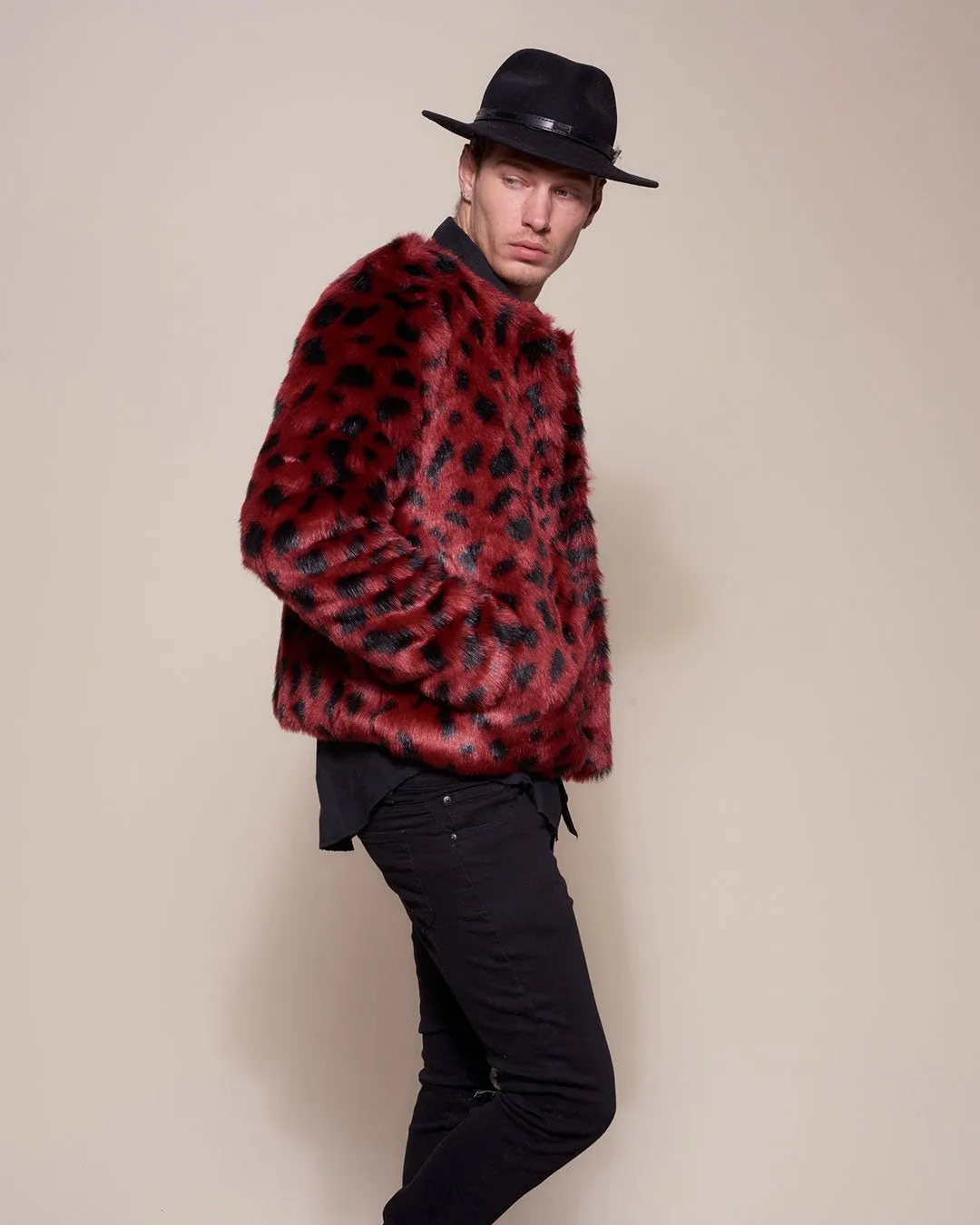 Wild Cat Faux Fur Bomber Jacket  | Men's