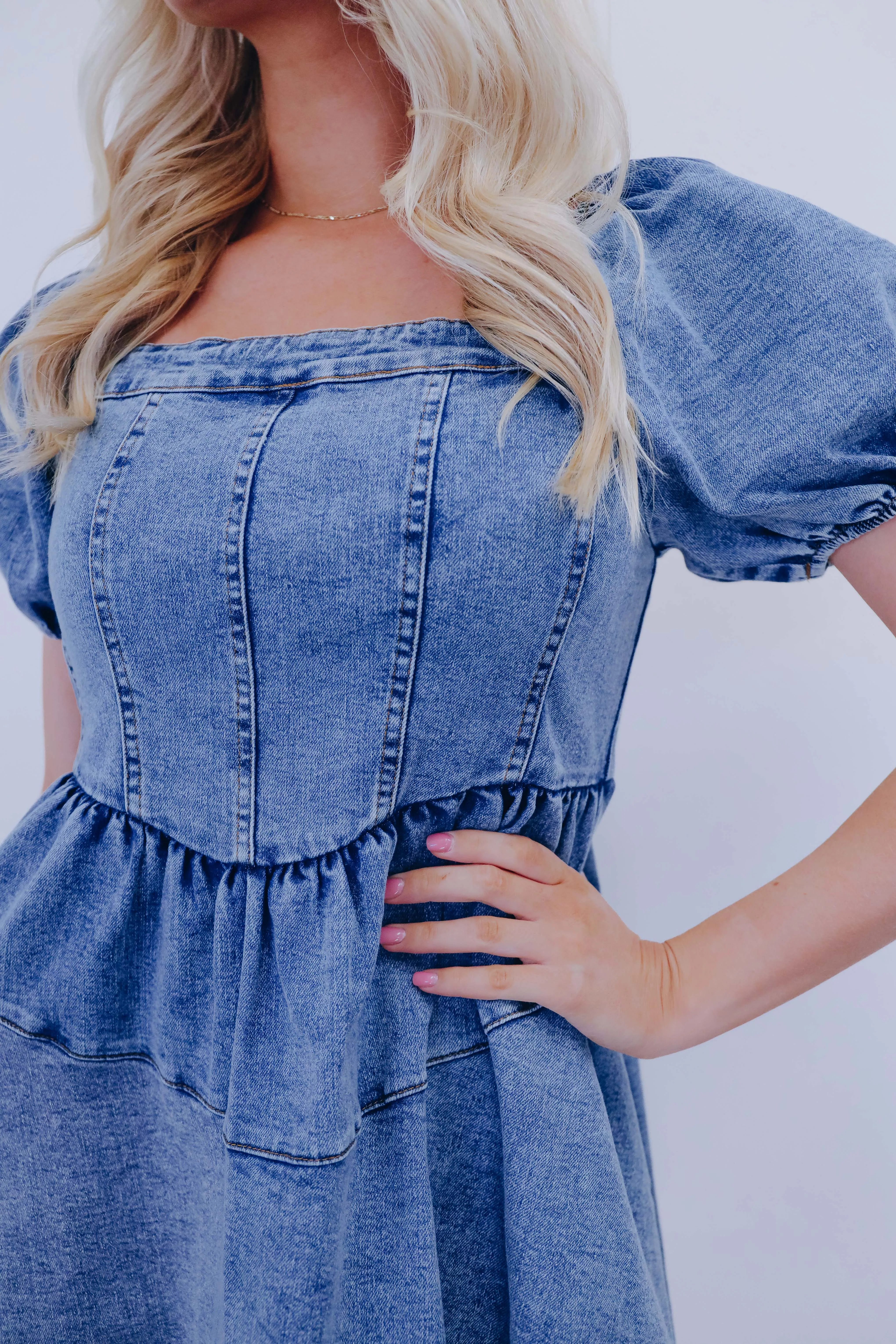 Wild Heart Babydoll Denim Dress