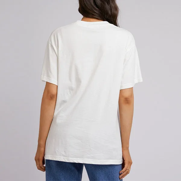 Wild Rose Oversized Tee - White