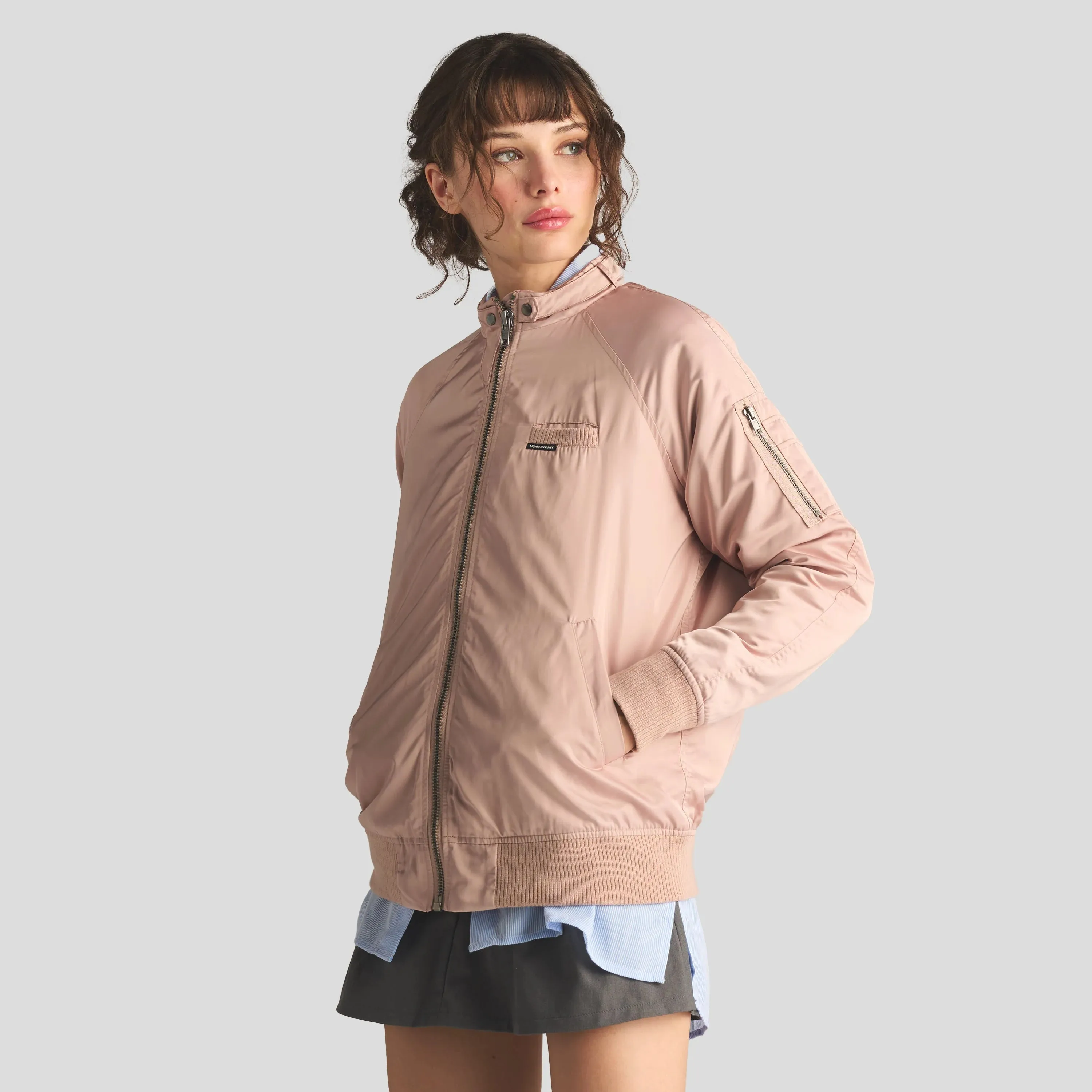 Women's Satin Bomber Jacket