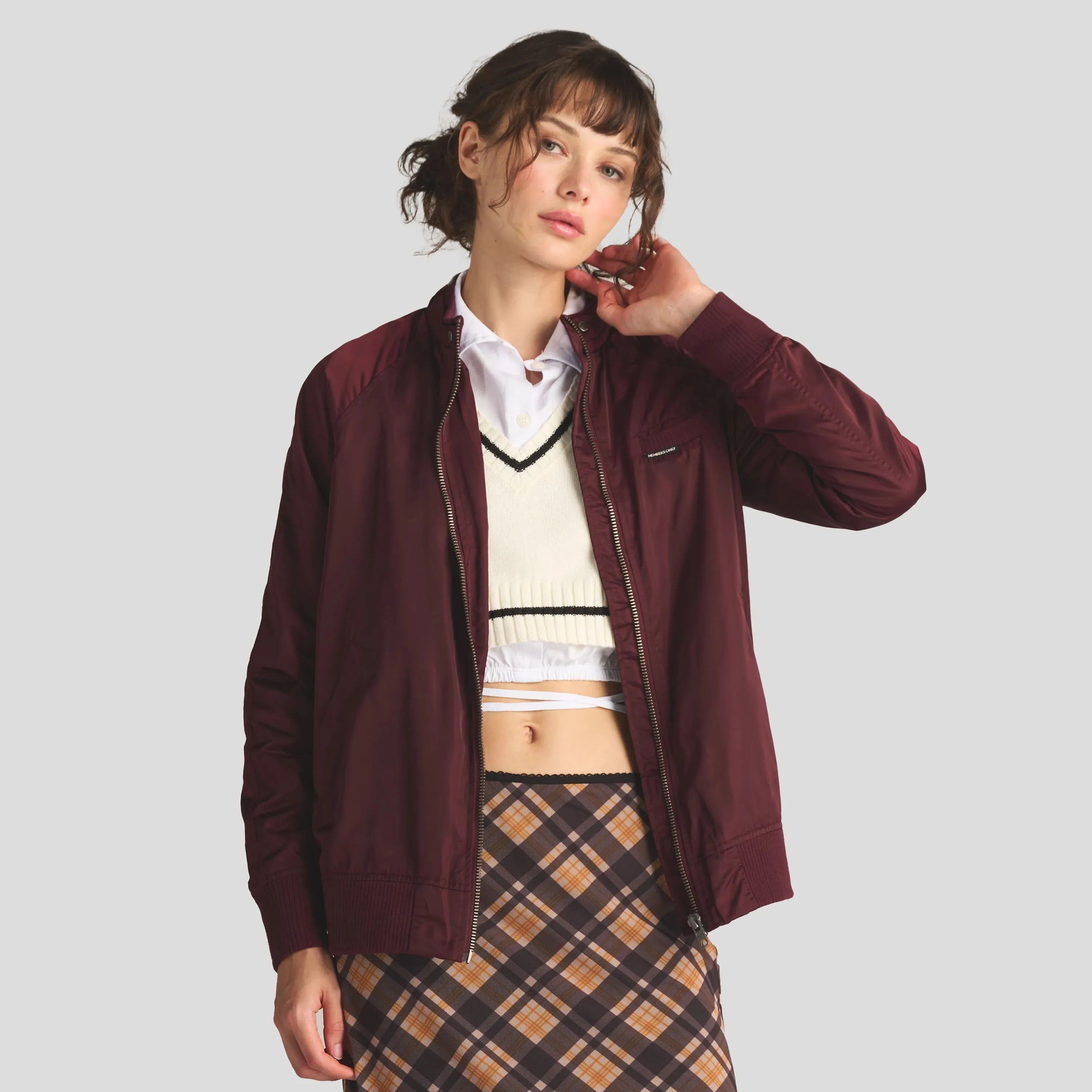 Women's Satin Bomber Jacket