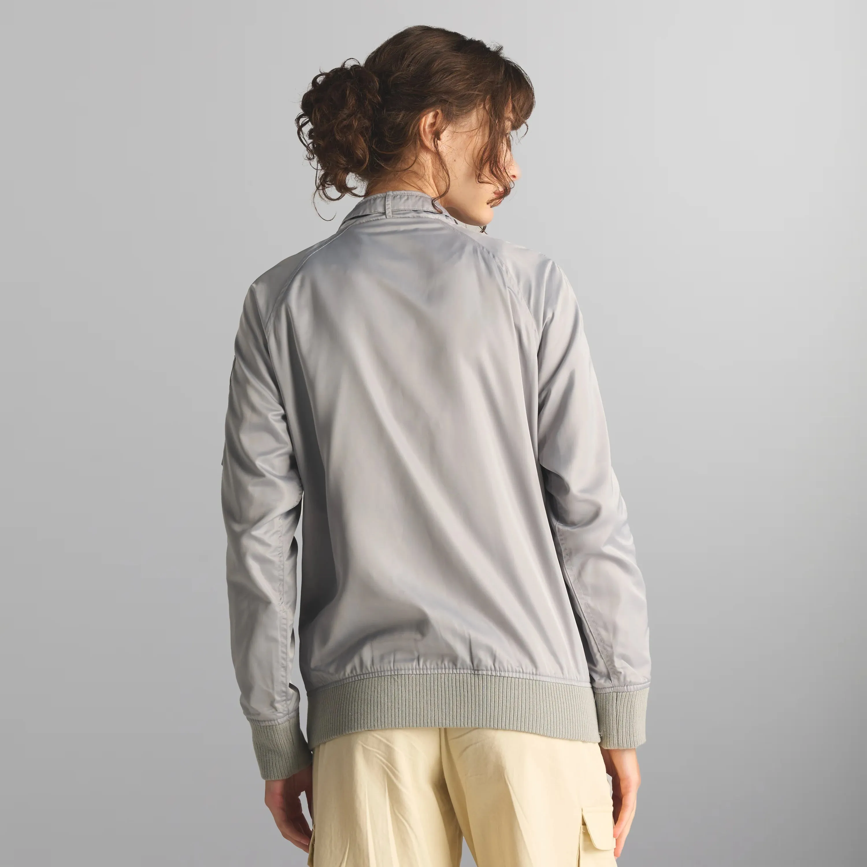 Women's Satin Bomber Jacket