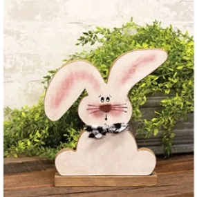 Wooden Flop Ear Bunny On Base