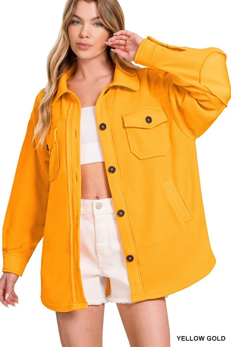 Yellow Gold Button Up Shacket*